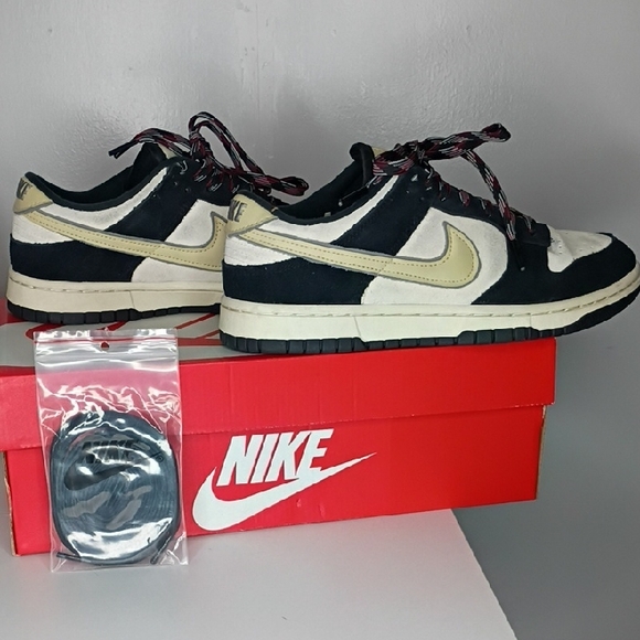 Nike Shoes - Nike Dunk Low LX 'Black Suede' sneakers Size 8 Black/Team Gold-Coconut Milk